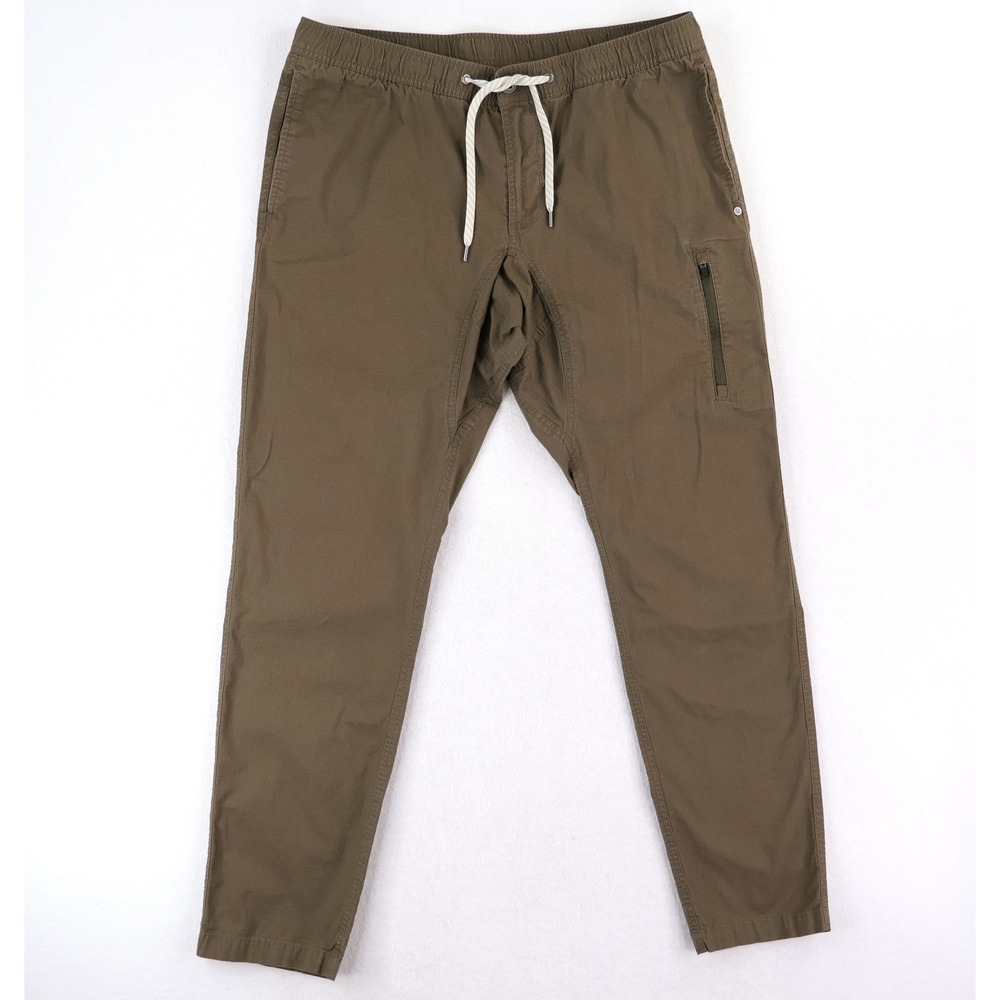Vuori Ripstop Climber Pants Mens XL Green Tapered Drawstring Cargo Joggers